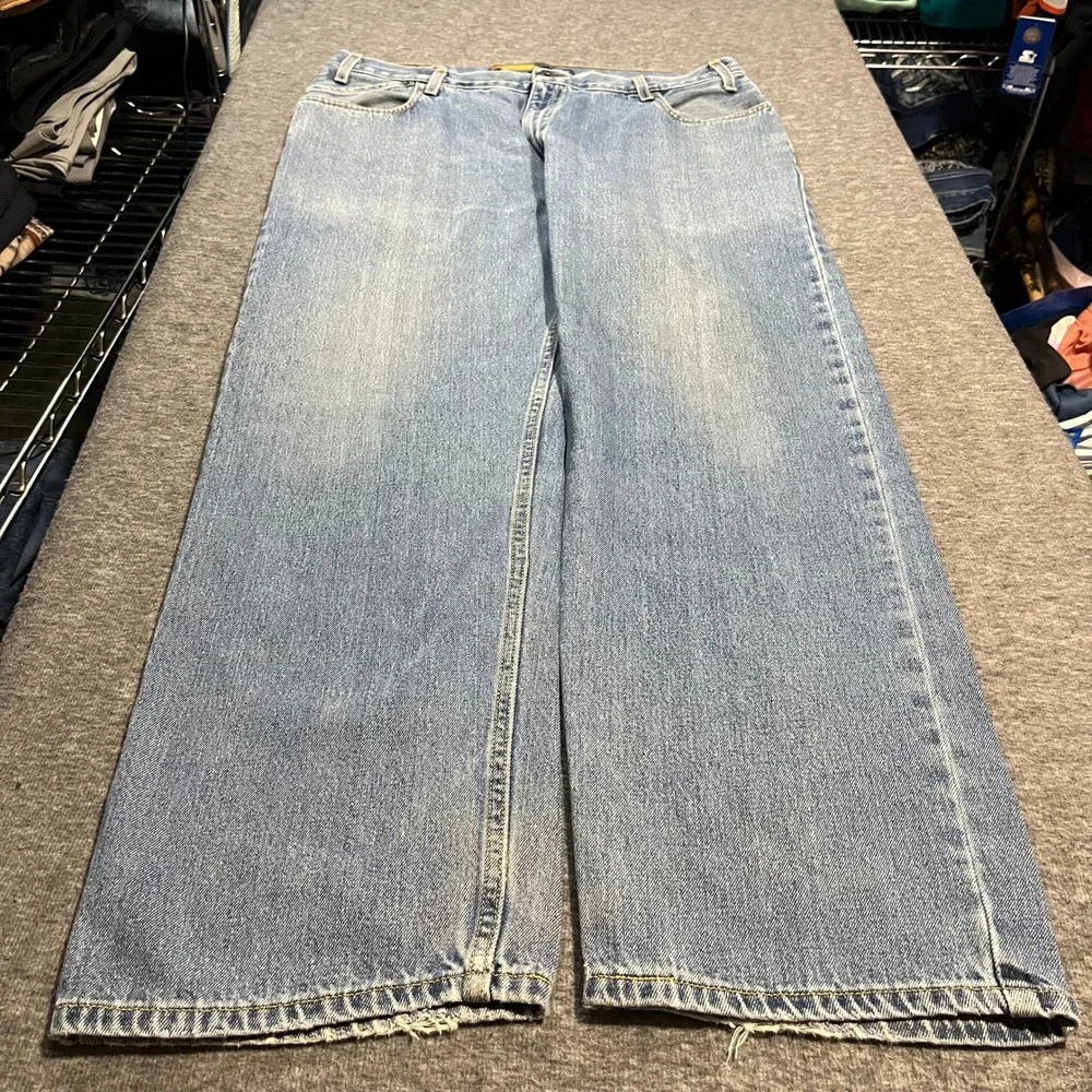 Levis SilverTab Relaxed Fit Jeans Mens 38x32 Light Wash Y2K Baggy Denim Wide Leg